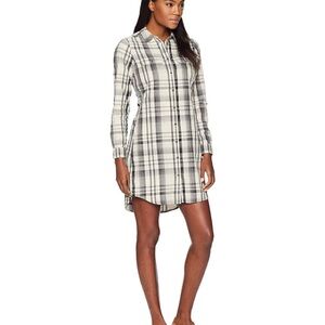 NWT the north face Campridge Plaid Button-Down Shirt Dress XS, hiking dress
